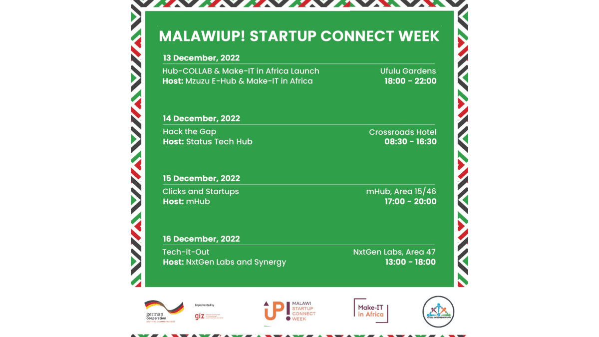 Malawi UP Startup Connect Week Program